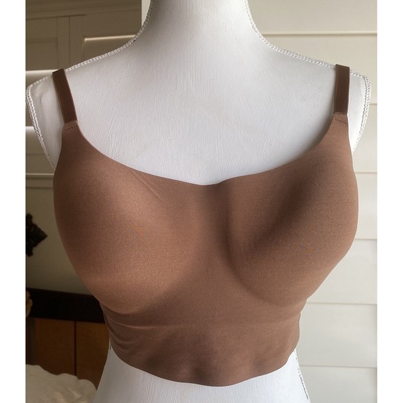 Victoria's Secret‎ PINK Push-Up Bralette Bra Wireless Lightly Lined  L DD Brown - Picture 1 of 10